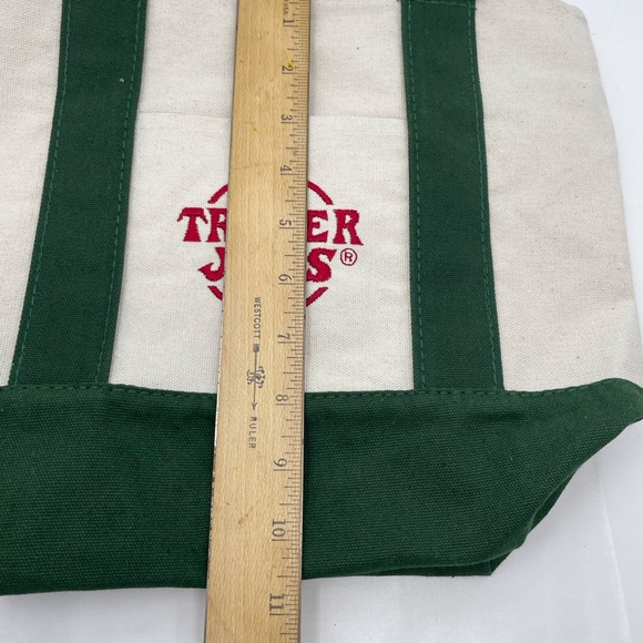 New Trader Joe’s Mini Canvas Tote Bag GREEN Limited Edition Reusable - Picture 9 of 10